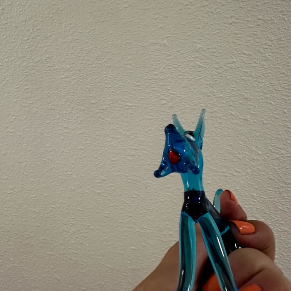 Vintage Blue Schnauzer Dog Figurine-hand blown Collectible - Picture 6 of 8